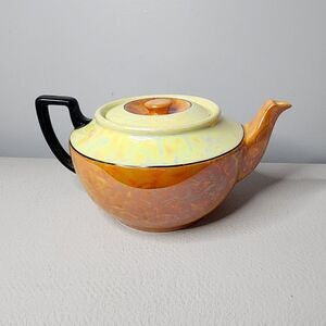 Antique, Iridescent, Phoenix Fine China Czechoslovakia Teapot 9" Long